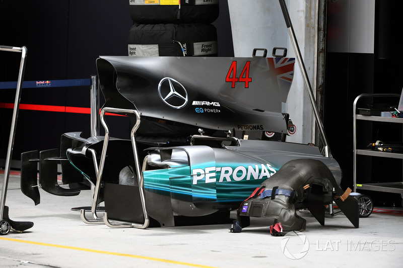 Mercedes-Benz F1 W08 engine cover and bodywork