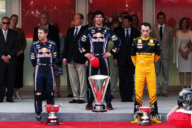 2010: 1. Mark Webber, 2. Sebastian Vettel, 3. Robert Kubica