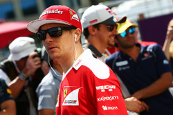 Kimi Raikkonen, Ferrari on the drivers parade