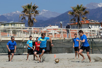 DTM Photos - Timo Glock, Antonio Felix da Costa, Augusto Farfus, Marco Wittmann and Tom Blomqvist, Beach Soccer
