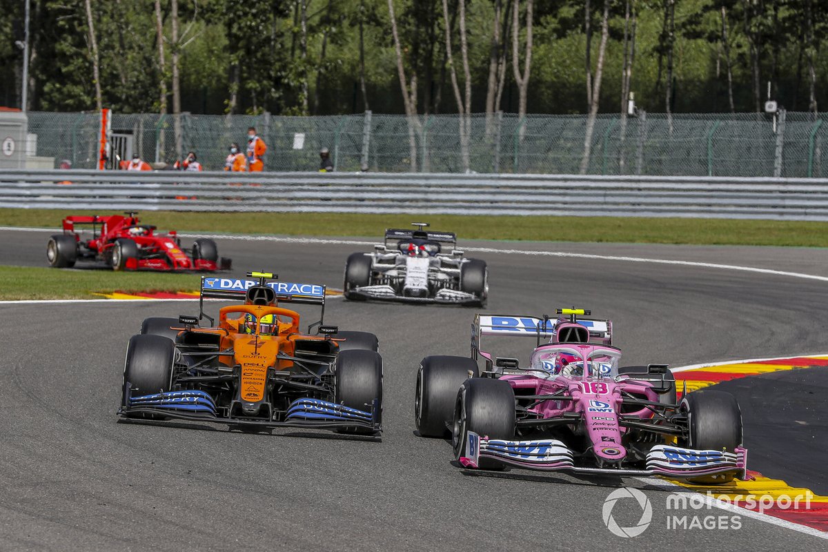 Лэнс Стролл, Racing Point RP20, Ландо Норрис, McLaren MCL35, Пьер Гасли, AlphaTauri AT01, Себастьян Феттель, Ferrari SF1000