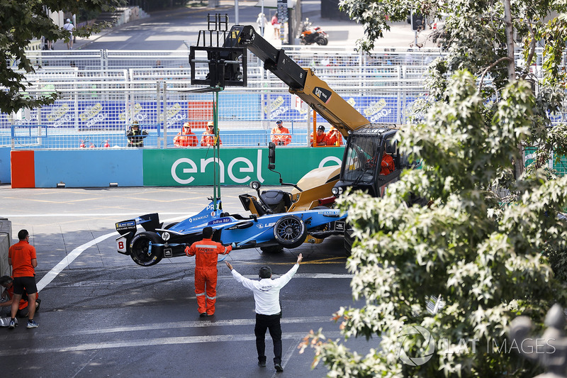 Crashed car of Nicolas Prost, Renault e.Dams