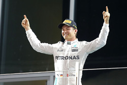 Подіум: Друге місце Ніко Росберг, Mercedes AMG F1