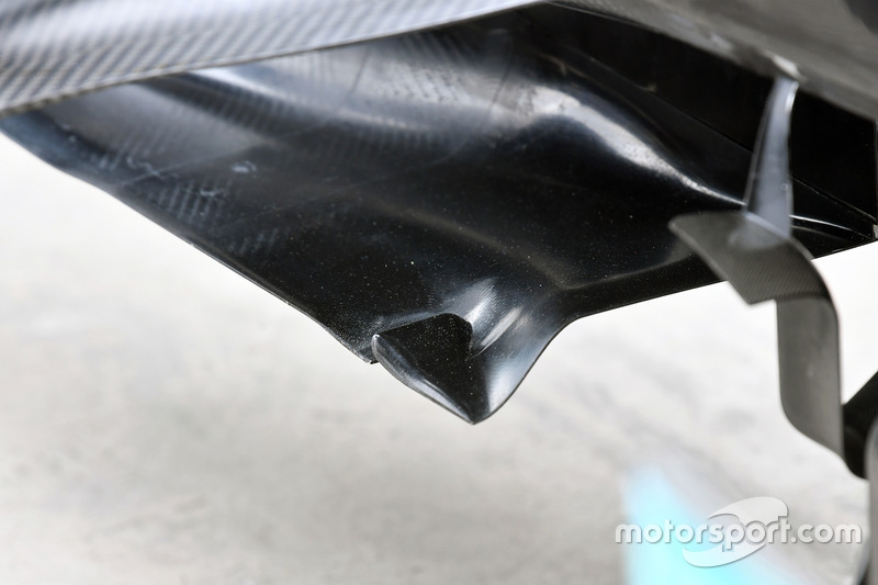 Detalle aerodinámico del W08 de Mercedes-Benz F1