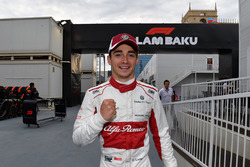 Charles Leclerc, Sauber festeggia il sesto posto