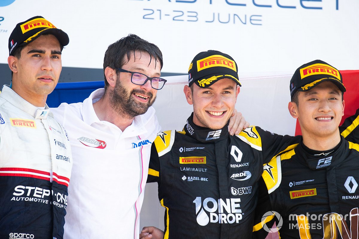 Juan Manuel Correa, Sauber Junior Team By Charouz, Anthoine Hubert, BWT Arden et Guanyu Zhou, Uni Virtuosi