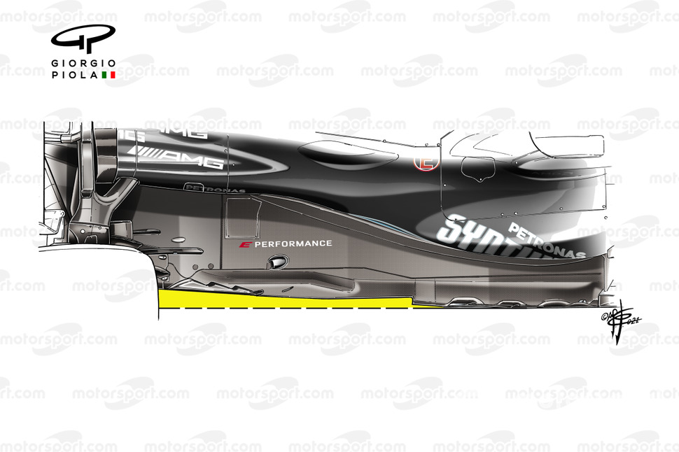 Днище Mercedes F1 W12