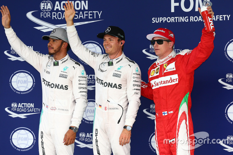 Кваліфікаційна топ-3: друге місце - Льюіс Хемілтон, Mercedes AMG F1; поул - Ніко Росберг, Mercedes A