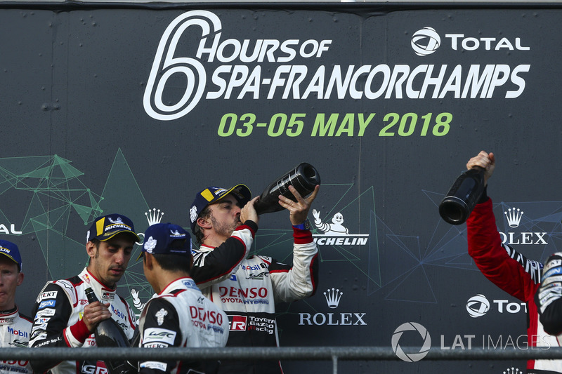 Ganadores, Fernando Alonso, Kazuki Nakajima, Sébastien Buemi, Toyota Gazoo Racing
