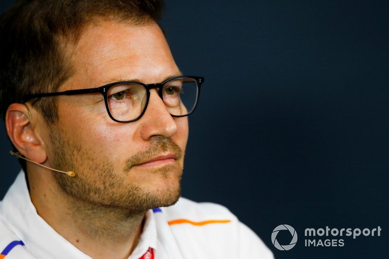 Andreas Seidl, Team Principal, McLaren, lors de la conférence de presse