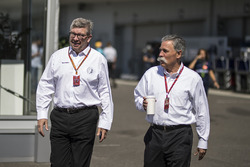 Ross Brawn, Formula One Managing Director of Motorsports and Chase Carey, Chief Executive Officer an