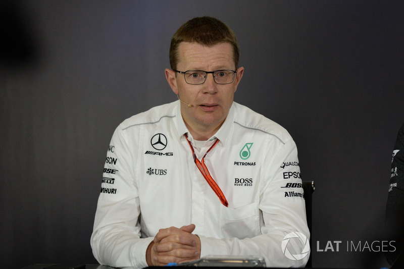 Andy Cowell, Managing Director, Mercedes AMG High Performance Powertrains in the Press Conference