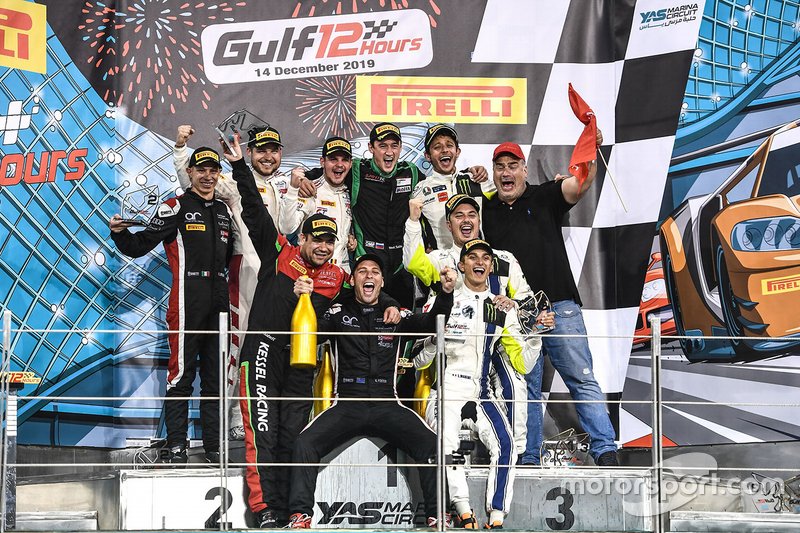 Podium celebration
