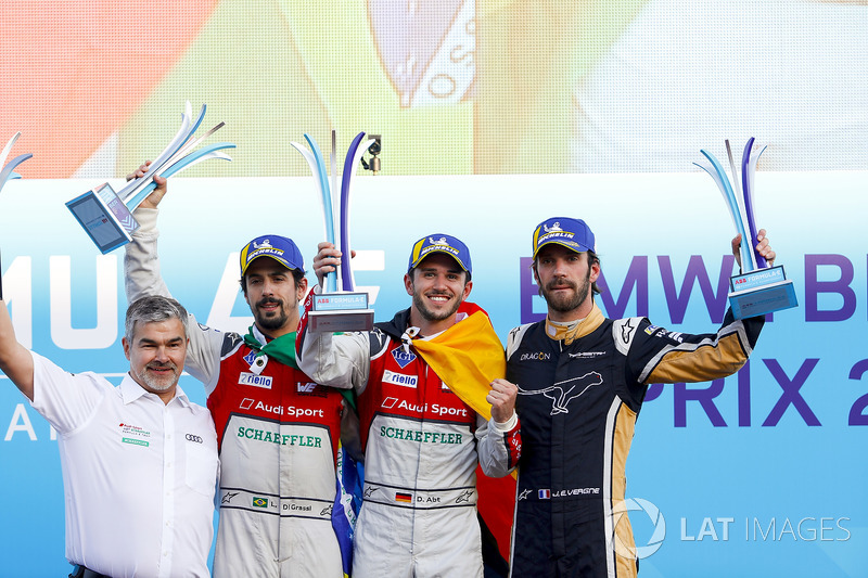 Podium: 1. Daniel Abt, Audi Sport ABT Scaeffler, 2. Lucas di Grassi, Audi Sport ABT Scaeffler, 3. Jean-Eric Vergne, Techeetah