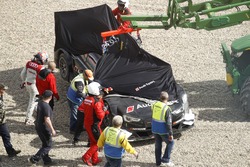 Crash, Timo Scheider, Audi Sport Test car