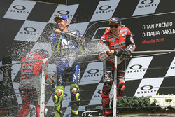 Podium: race winner Jorge Lorenzo, Ducati Team, second place Andrea Dovizioso, Ducati Team, third place Valentino Rossi, Yamaha Factory Racing