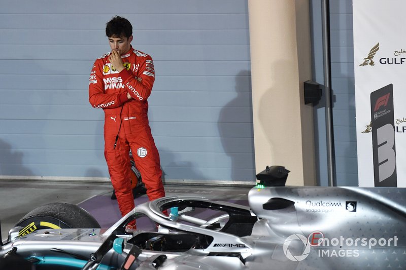 Шарль Леклер, Ferrari, после финиша на третьей позиции