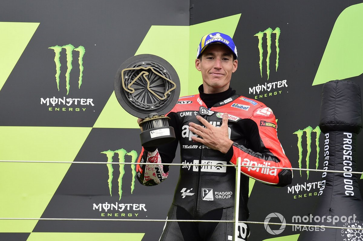 Aleix Espargaro, Aprilia Racing Team Gresini, podium ketiga Grand Prix Inggris
