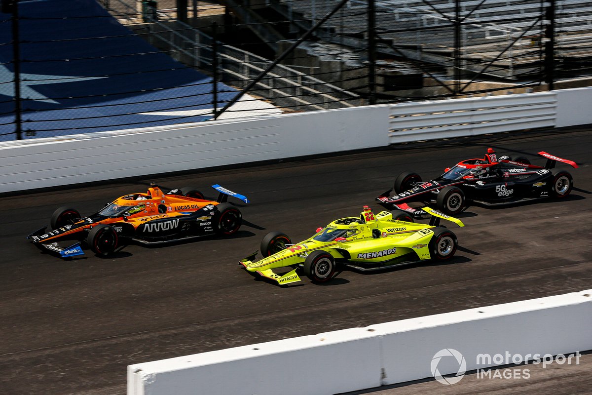 Oliver Askew, Arrow McLaren SP Chevrolet, Simon Pagenaud, Team Penske Chevrolet, Will Power, Team Penske Chevrolet