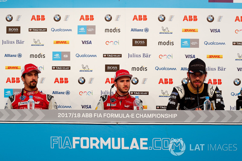 Konferensi pers, Daniel Abt, Audi Sport ABT Schaeffler, Jean-Eric Vergne, Techeetah., Lucas di Grassi, Audi Sport ABT Schaeffler