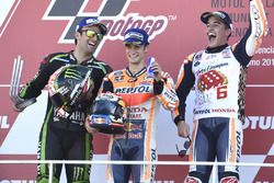 Podium: 1. Dani Pedrosa, Repsol Honda Team; 2. Johann Zarco, Monster Yamaha Tech 3; 3. und Weltmeist