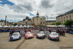 #91 Porsche GT Team Porsche 911 RSR: Richard Lietz, Gianmaria Bruni, Frédéric Makowiecki, #92 Porsche GT Team Porsche 911 RSR: Michael Christensen, Kevin Estre, Laurens Vanthoor, #94 Porsche GT Team Porsche 911 RSR: Romain Dumas, Timo Bernhard, Sven Mülle