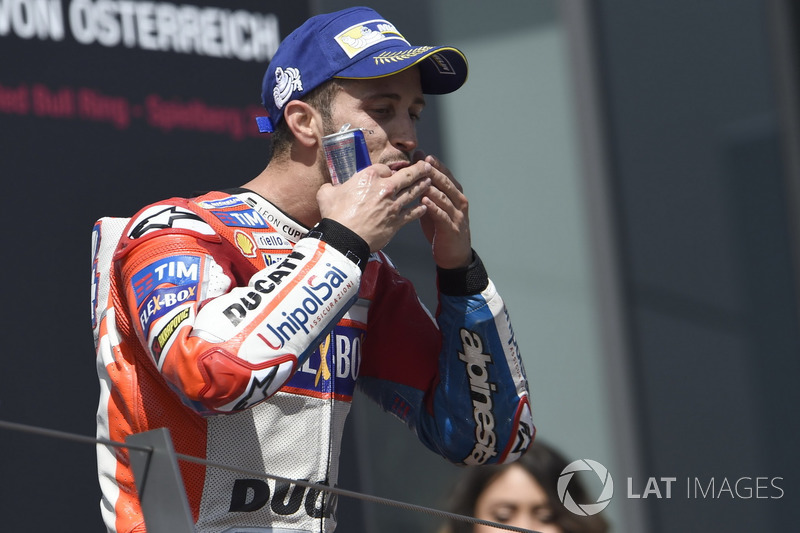 Andrea Dovizioso foi o grande vencedor do GP da Áustria neste domingo, após grande duelo com Marc Márquez.