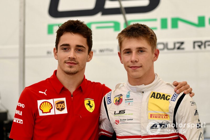 Charles Leclerc, Ferrari, and Sauber Junior Team F4 racer Arthur Leclerc