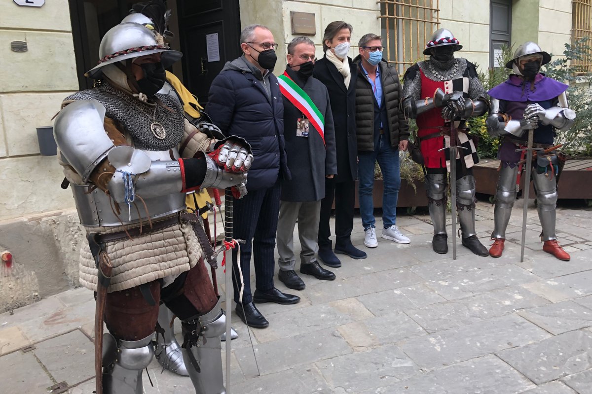 Il sindaco di Brisighella accoglie in Comune Stefano Domenicali e Massimo Rivola