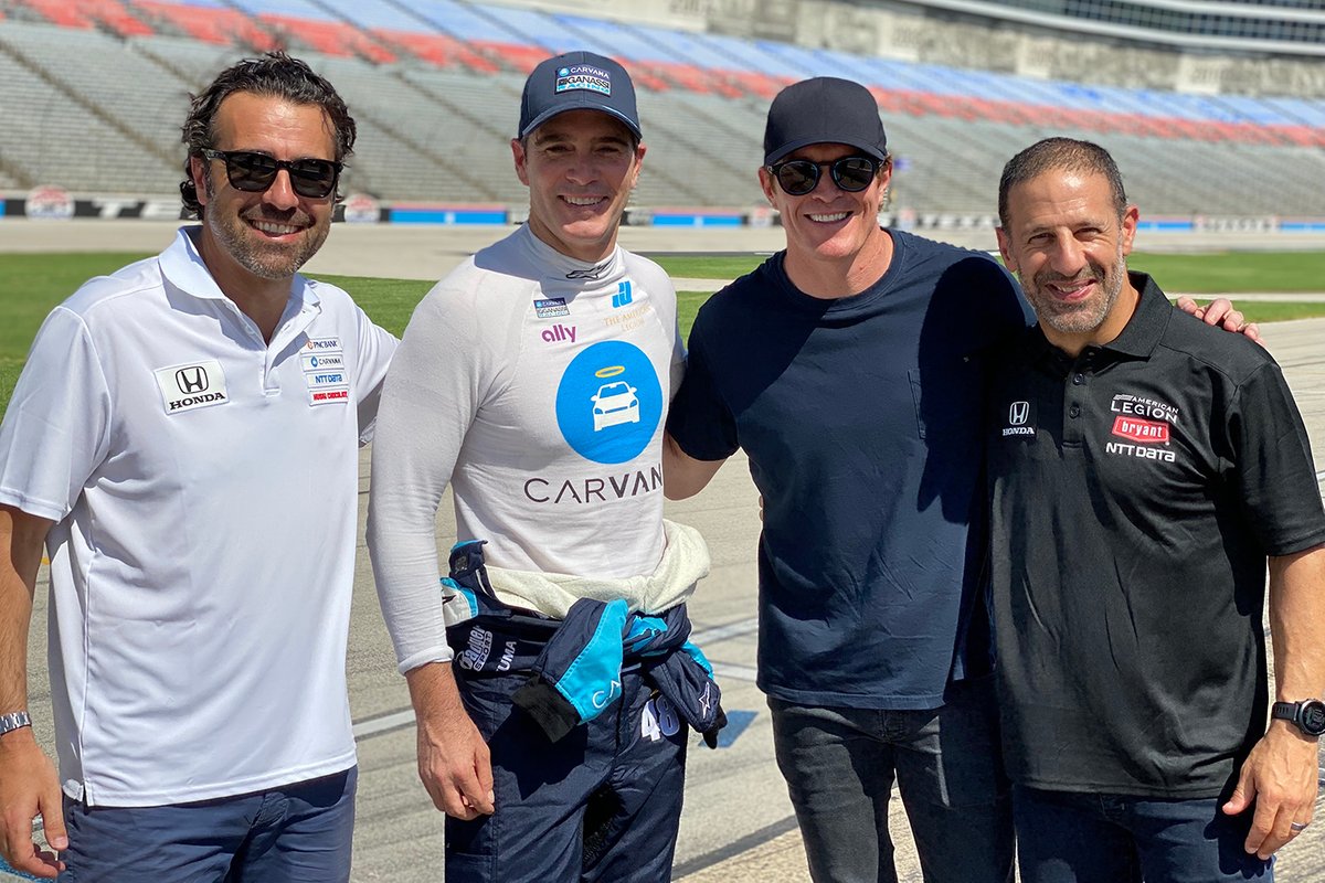 Chip's chargers - Dario Franchitti, Jimmie Johnson, Scott Dixon, and Tony Kanaan.