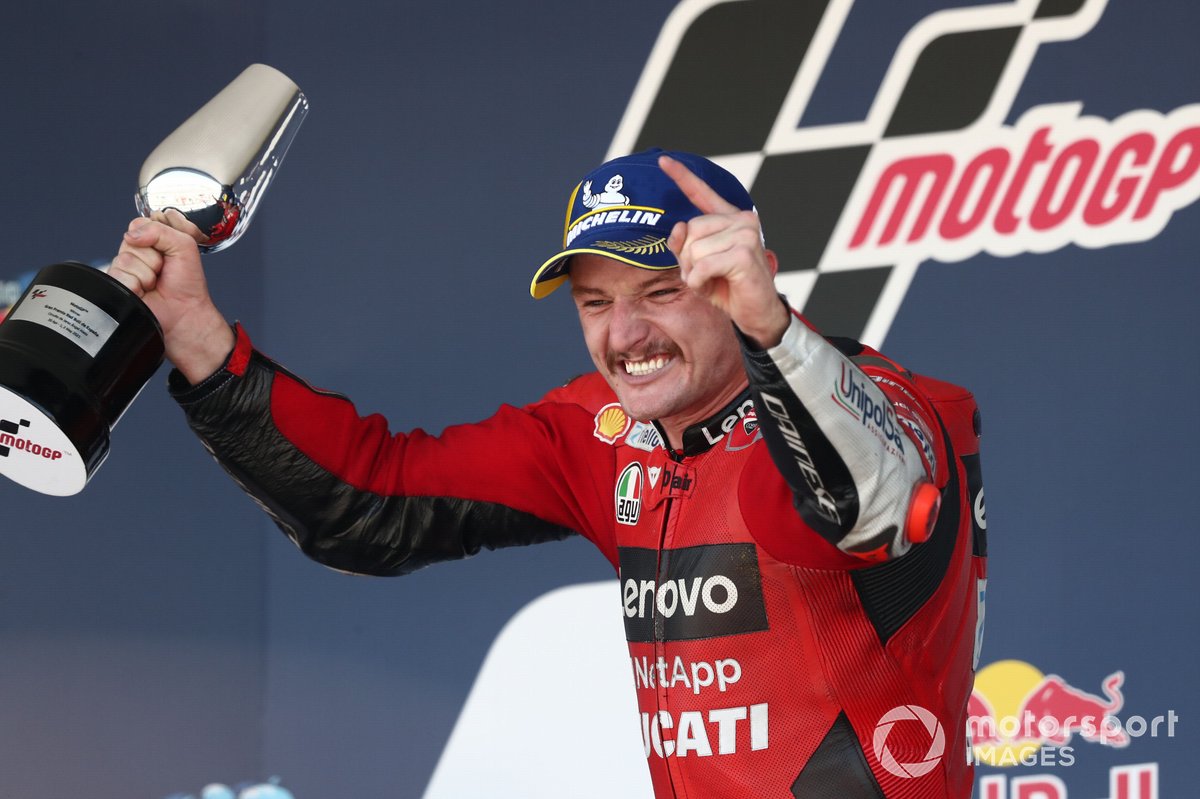 Podio: il vincitore della gara Jack Miller, Ducati Team