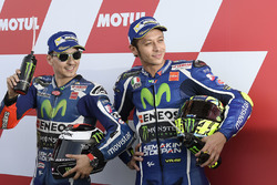 Polesitter Jorge Lorenzo, Yamaha Factory Racing, derde plaats Valentino Rossi, Yamaha Factory Racing