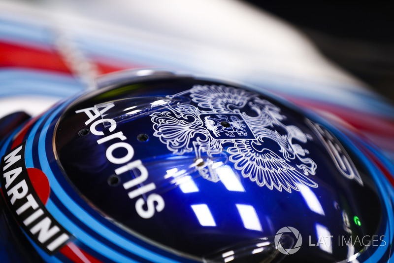 Casco de Sergey Sirotkin, Williams Racing