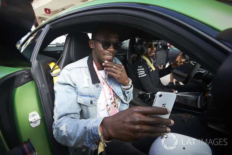 Usain Bolt fue copiloto de Lewis Hamilton, Mercedes AMG F1