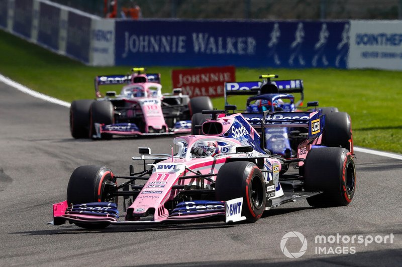 Серхио Перес, Racing Point F1 Team RP19, Пьер Гасли, Scuderia Toro Rosso STR14, и Лэнс Стролл, Racing Point F1 Team RP19