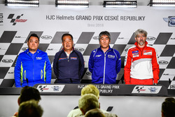 Ken Kawauchi, Suzuki Ecstar Team Manager, Shuhei Nakamoto, HRC Executive Vice President, Kouichi Tsu