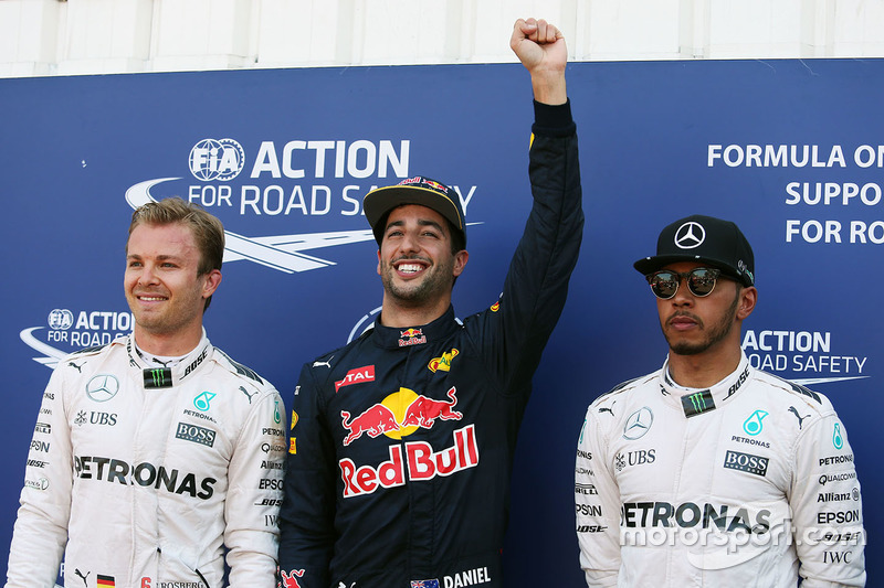 Nico Rosberg, Daniel Ricciardo, Lewis Hamilton