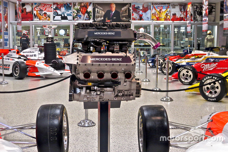 Winning Penske Indy 500 entries at Penske 50th anniversary exhibition