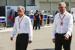 Chase Carey, Chairman, Formula One, Ross Brawn, Managing Director of Motorsports, FOM