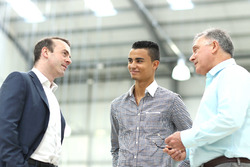 Stephen Fitzpatrick, Manor Racing owner, Pascal Wehrlein, Manor F1 Team and Dave Ryan, Manor F1 Team