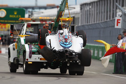 De Williams FW38 van Felipe Massa na zijn crash