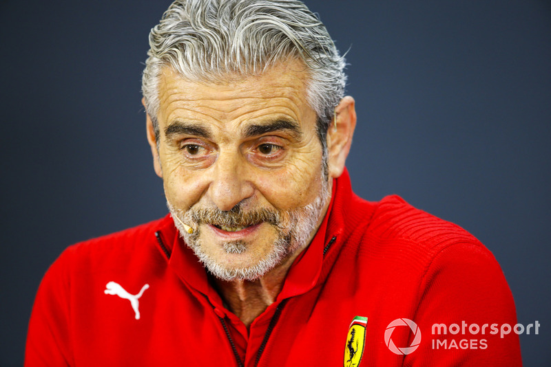 Maurizio Arrivabene, Team Principal, Ferrari, nella conferenza stampa dei team principal
