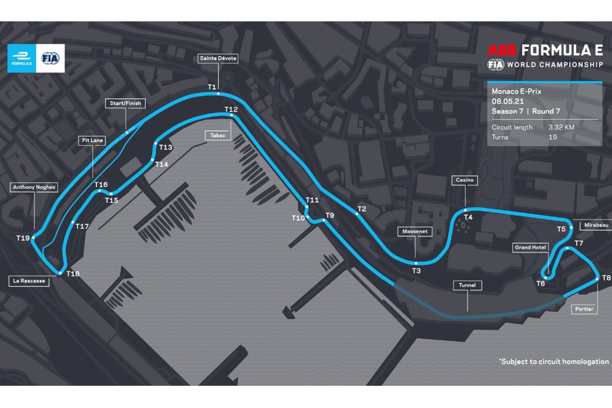 Monaco track map