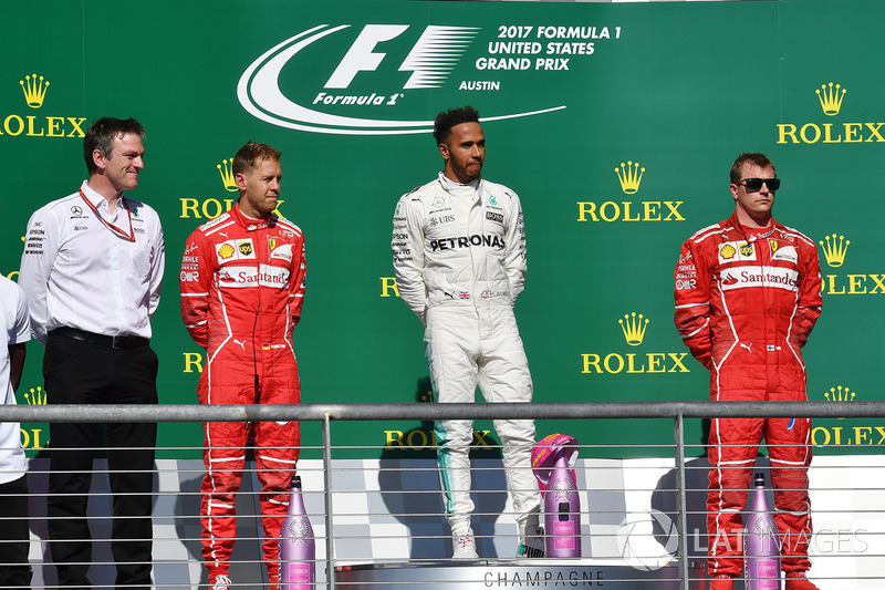 2017: 1. Lewis Hamilton, 2. Sebastian Vettel, 3. Kimi Räikkönen