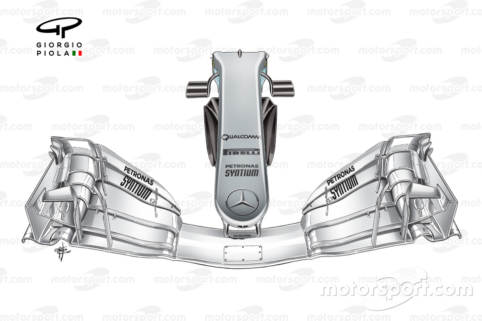 Morro del Mercedes W08 en el GP de España