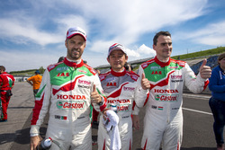 Tiago Monteiro, Honda Racing Team JAS, Honda Civic WTCC, Ryo Michigami, Honda Racing Team JAS, Honda Civic WTCC, Norbert Michelisz, Honda Racing Team JAS, Honda Civic WTCC