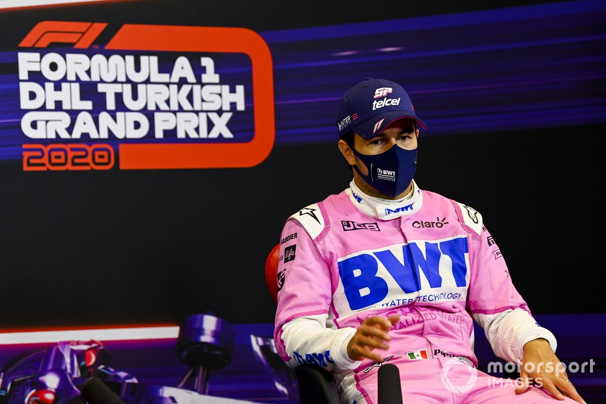 Sergio Perez, Racing Point in the press conference