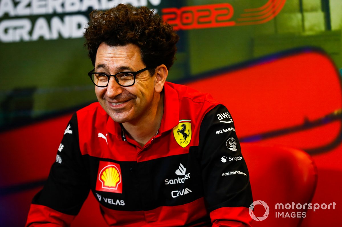 Mattia Binotto, Team Principal, Ferrari, in a press conference