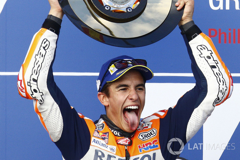 Podio: il vincitore della gara Marc Marquez, Repsol Honda Team,