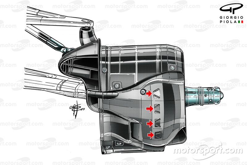Freno delantero del Mercedes AMG F1 W10